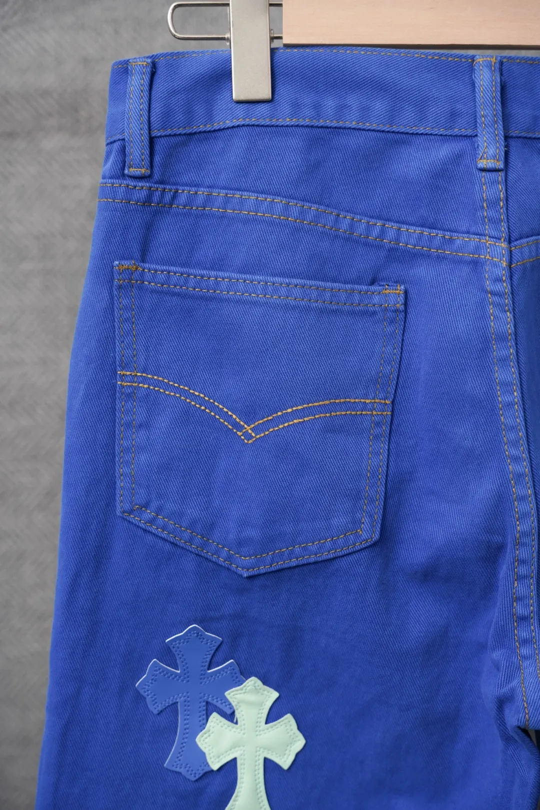 ：S 025 & Chrome Hearts Same Style ：Blue Size：28 30 32 34 （S-XL)